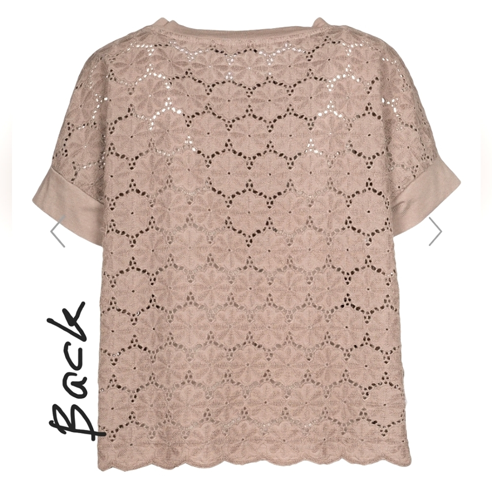 M Italy Embroidered back Cotton Top